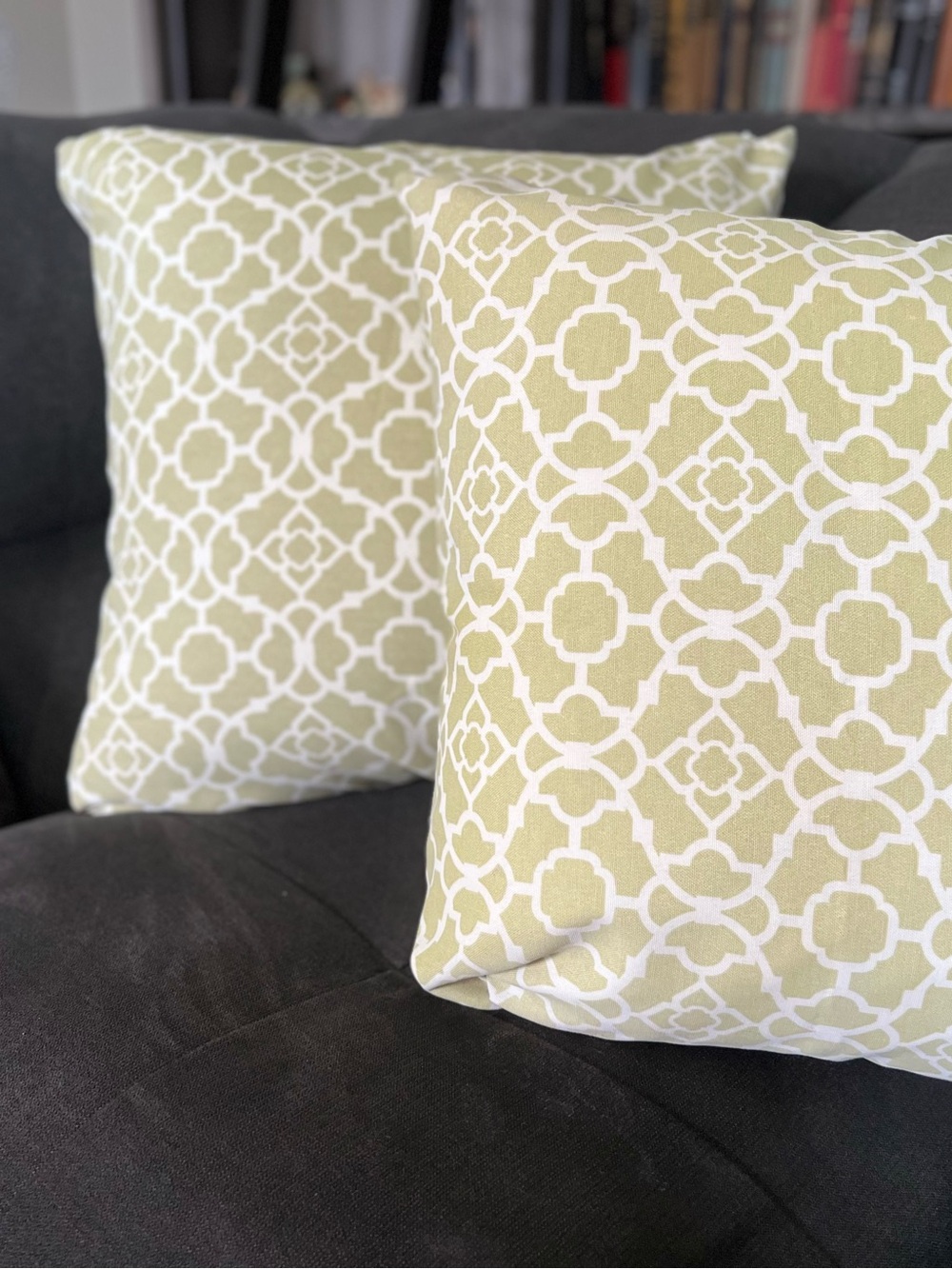 Green Geometric Pattern Throw Pillow covers-Home Accents